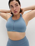 Ultimate Support Zip Up Non Wired Sports Bra (A-GG)