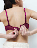 Jasmine Lace Wired Push Up Plunge Bra (A-E)