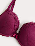 Jasmine Lace Wired Push Up Plunge Bra (A-E)