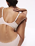 3pk Cotton & Lace Non Wired Full Cup Bras A-E