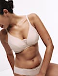 3pk Cotton & Lace Non Wired Full Cup Bras A-E