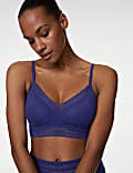 Soutien-gorge bustier Flexifit™ sans armature, orné de dentelle