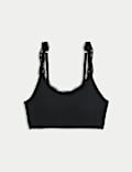 Lace Trim Seamless Non Wired Crop Top