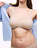 Cotton Blend & Lace Non Wired Total Support Bra B-H