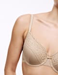 Lace Trim Padded Full Cup Wired Bra A-E