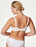 Lace Trim Padded Full Cup Wired Bra A-E