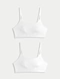 2pk Cotton First Bra Crop Tops