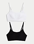 2pk Non Wired Crop Top First Bras