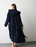 Pure Cotton Towelling Ribbed Dressing Gown