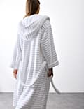 Pure Cotton Towelling Ribbed Dressing Gown