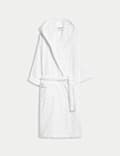 Pure Cotton Towelling Ribbed Dressing Gown