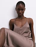 Satin Strappy Long Chemise