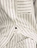 Pure Cotton Sateen Striped Shortie Set