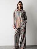 Pure Cotton Sateen Striped Pyjama Set