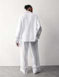 Pure Cotton Striped Revere Pyjama Set