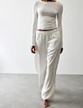 Premium Satin Wide Leg Pyjama Bottoms
