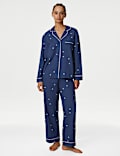 Pure Cotton Star Print Pyjama Set