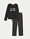 Pure Cotton Disco Slogan Pyjama Set