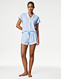 Shortie-Set aus reiner Baumwolle mit Gingham-Muster