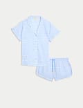 Shortie-Set aus reiner Baumwolle mit Gingham-Muster