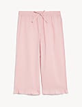 Pure Cotton Dobby Cropped Pyjama Bottoms