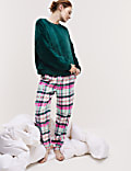 Pure Cotton Checked Pyjama Bottoms