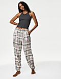 Checked Cuffed Hem Pyjama Bottoms