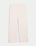 Pure Cotton Wide Leg Lounge Joggers