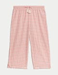 Pure Cotton Gingham Cropped Pyjama Bottoms