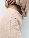 Ribbed Cuffed Hem Pyjama Bottoms