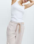 Pure Cotton Muslin Striped Pyjama Bottoms