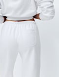 Pantalon de jogging d&rsquo;int&eacute;rieur coupe large en coton envers bross&eacute;