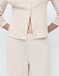 Pointelle Wide Leg Lounge Bottoms