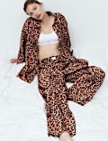 Pure Cotton Poplin Leopard Pyjama Bottoms