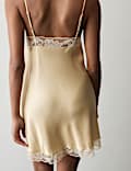 Satin Strappy Lace Detail Chemise