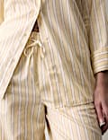 Pure Cotton Striped Revere Pyjama Set