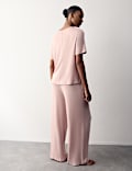 Modal Rich Wide Leg Pyjama Bottoms