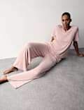 Modal Rich Wide Leg Pyjama Bottoms