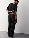 Modal Rich Wide Leg Pyjama Bottoms
