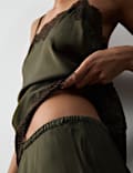 Satin and Lace Cami Pyjama Set