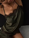 Satin and Lace Cami Pyjama Set