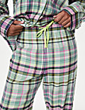 Cotton Blend Checked Pyjama Set