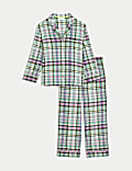 Cotton Blend Checked Pyjama Set