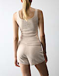 Merino Wool Blend Lounge Shorts with Cashmere