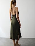 Camis&oacute;n maxi con encaje y sat&eacute;n