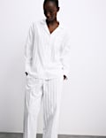 Pure Cotton Sateen Striped Pyjama Set