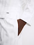 Pure Cotton Sateen Striped Pyjama Set