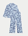 Dream Satin™ Printed Revere Pyjama Set