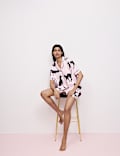 Ensemble shorty à imprimé chat
