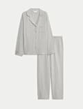 Pure Cotton Dobby Muslin Revere Pyjama Set
